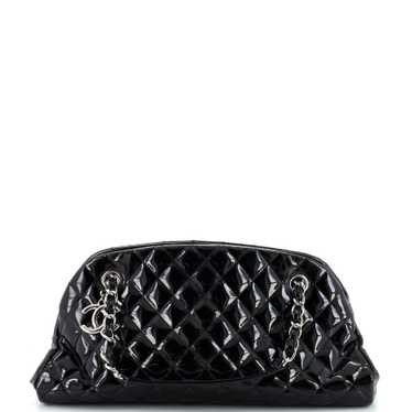 CHANEL Just Mademoiselle Bag Quilted Patent Medium