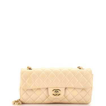 CHANEL CC Chain Flap Bag Quilted Lambskin East We… - image 1