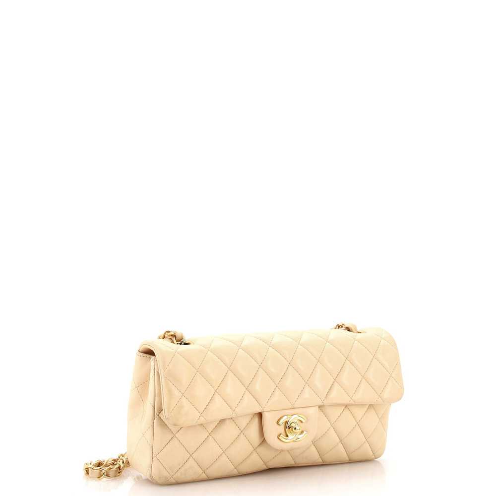 CHANEL CC Chain Flap Bag Quilted Lambskin East We… - image 2