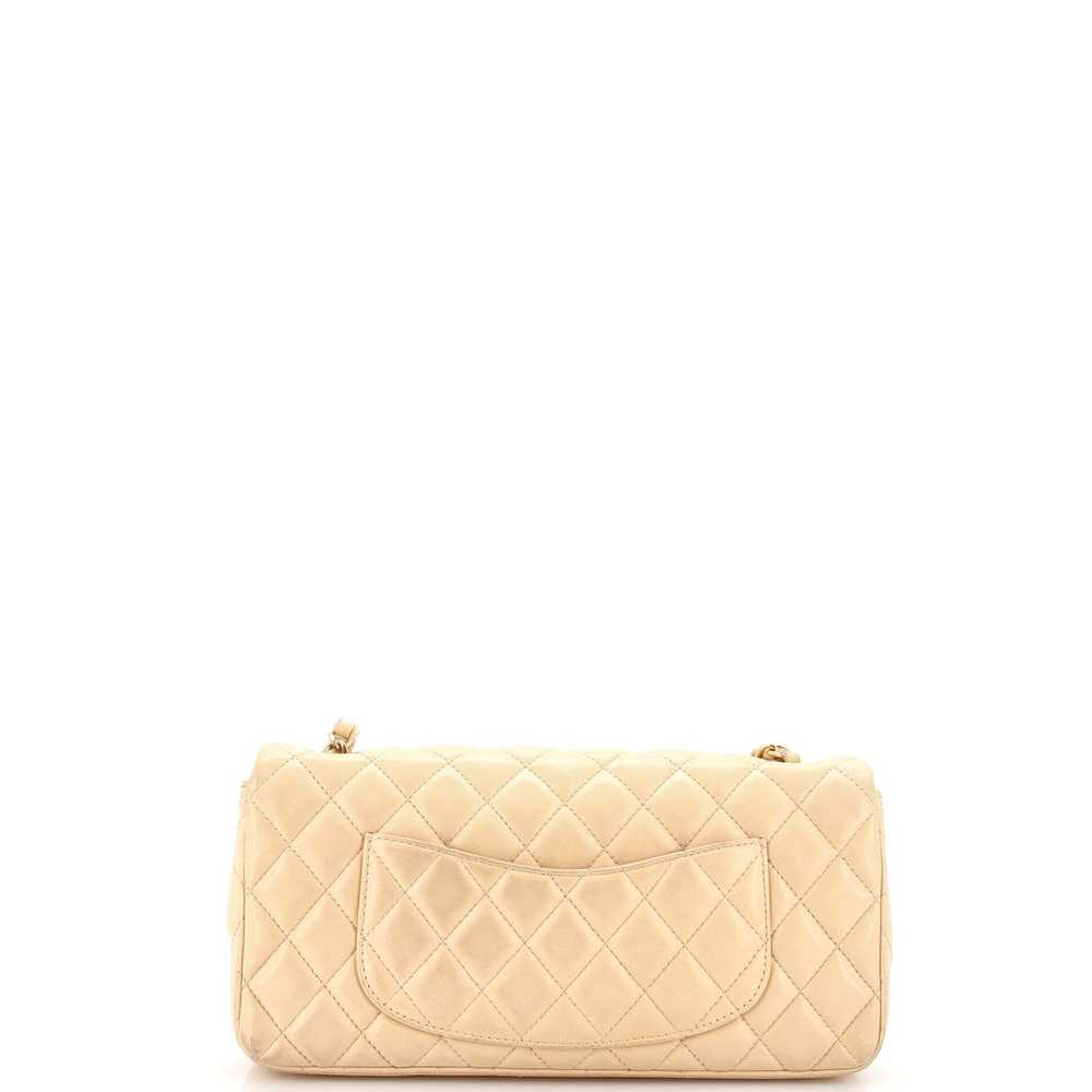 CHANEL CC Chain Flap Bag Quilted Lambskin East We… - image 3