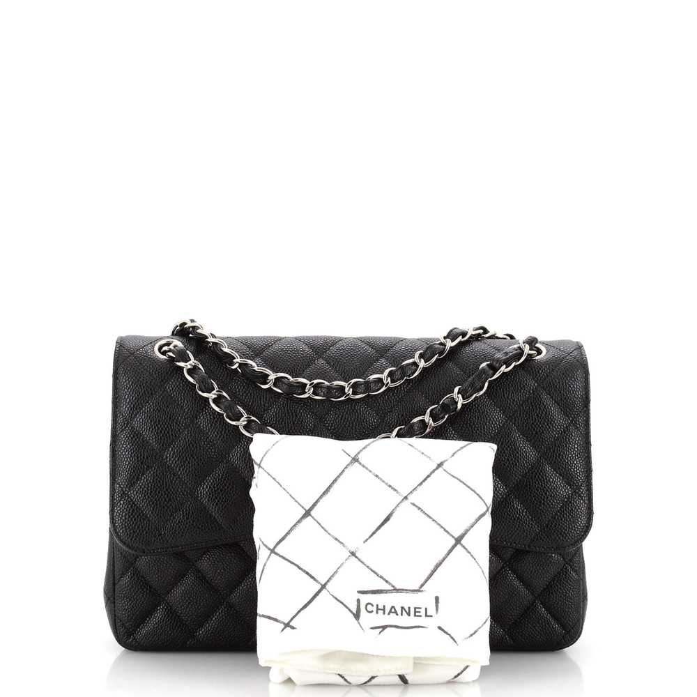 CHANEL Classic Double Flap Bag Quilted Caviar Jum… - image 2