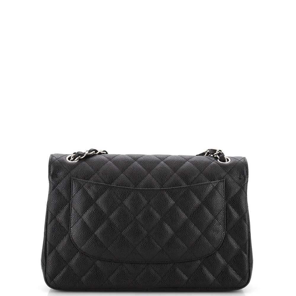 CHANEL Classic Double Flap Bag Quilted Caviar Jum… - image 4