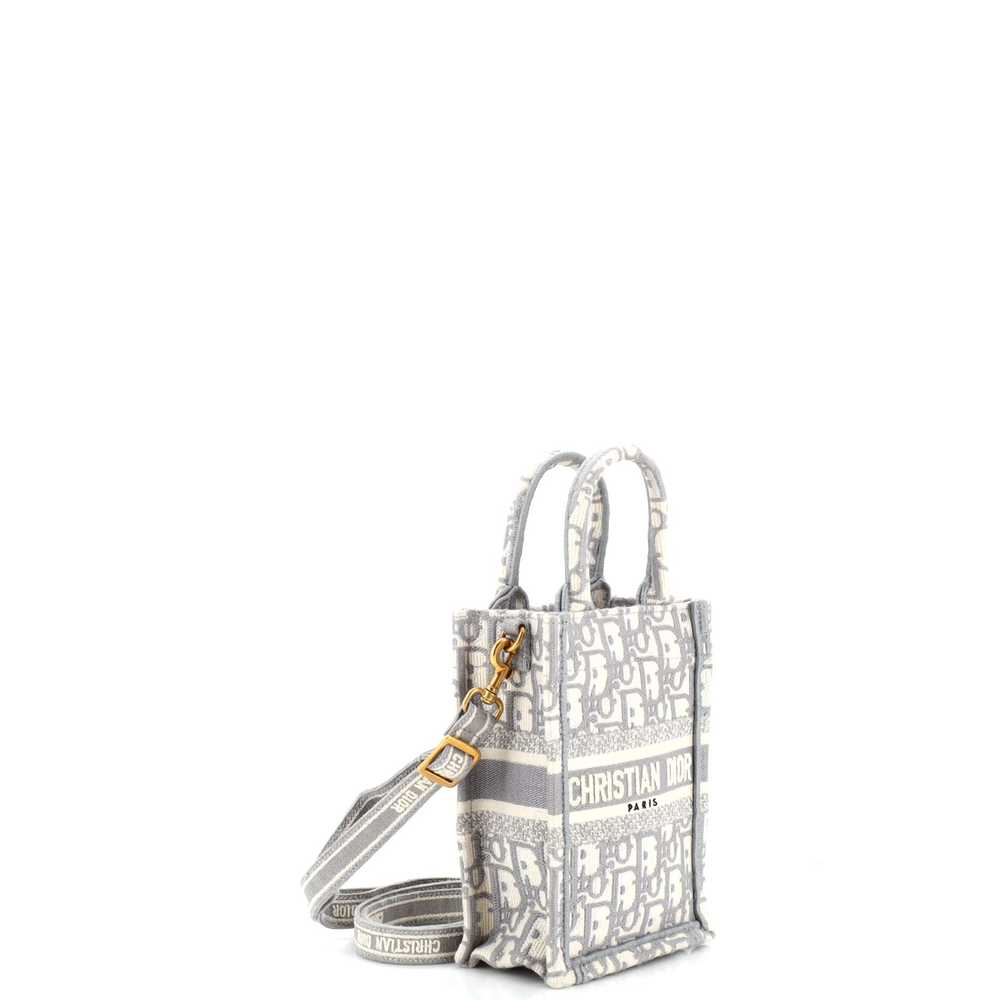Christian Dior Book Tote Phone Bag Oblique Canvas… - image 2