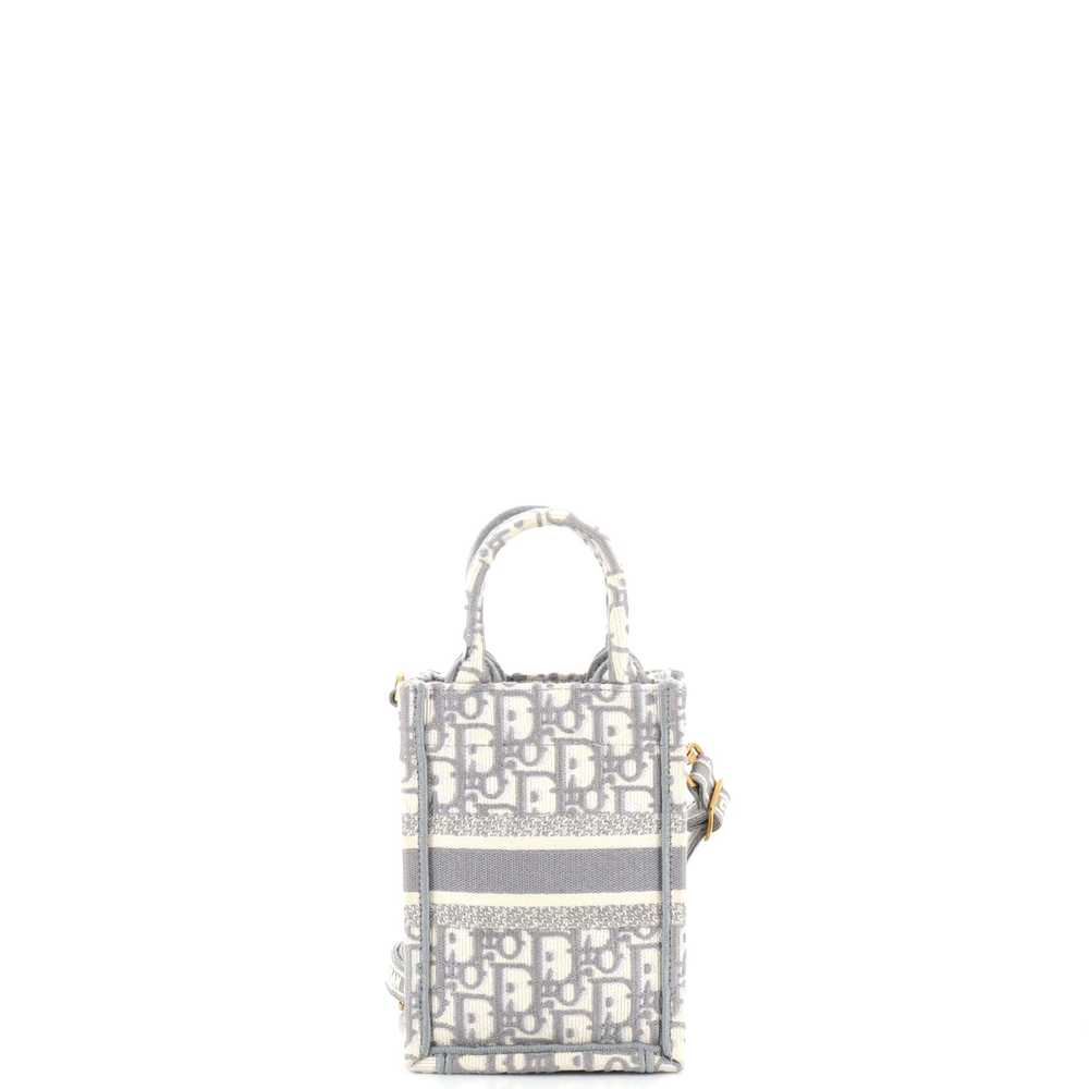 Christian Dior Book Tote Phone Bag Oblique Canvas… - image 3