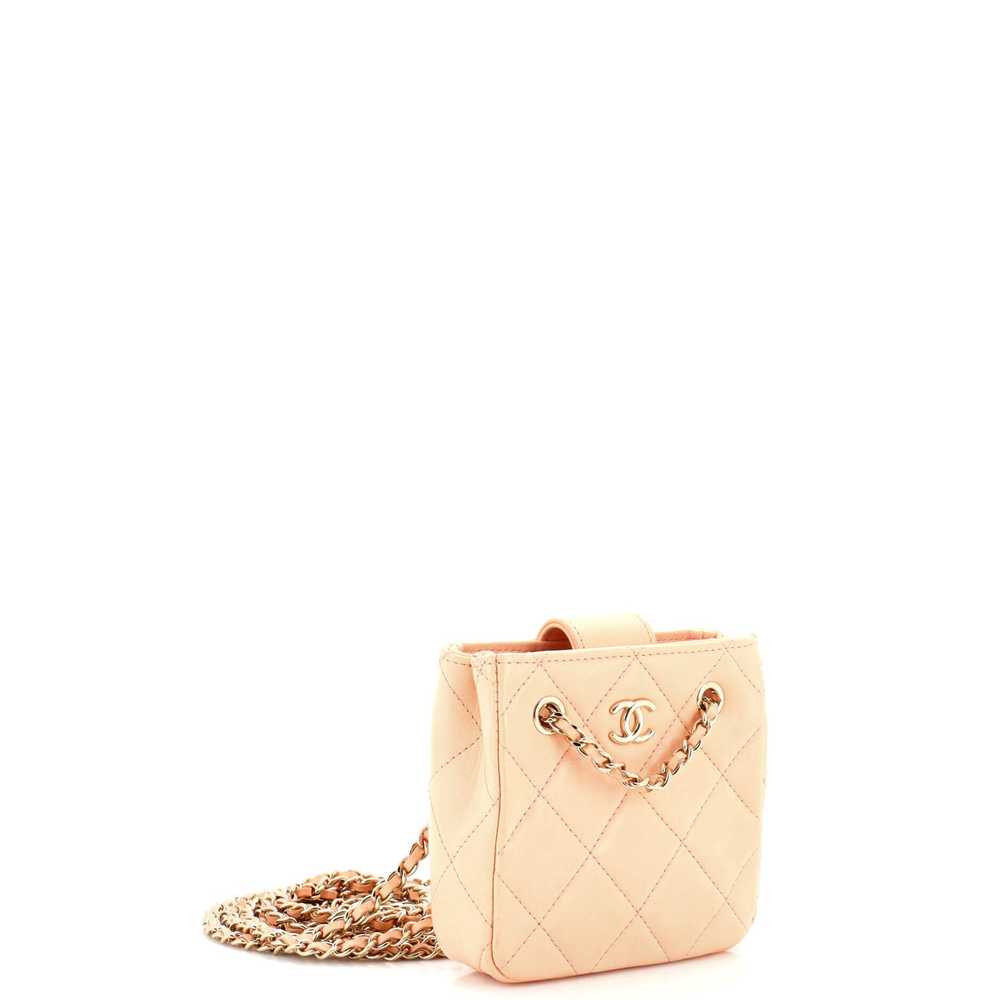 CHANEL CC Square Clutch with Chain Quilted Lambsk… - image 3