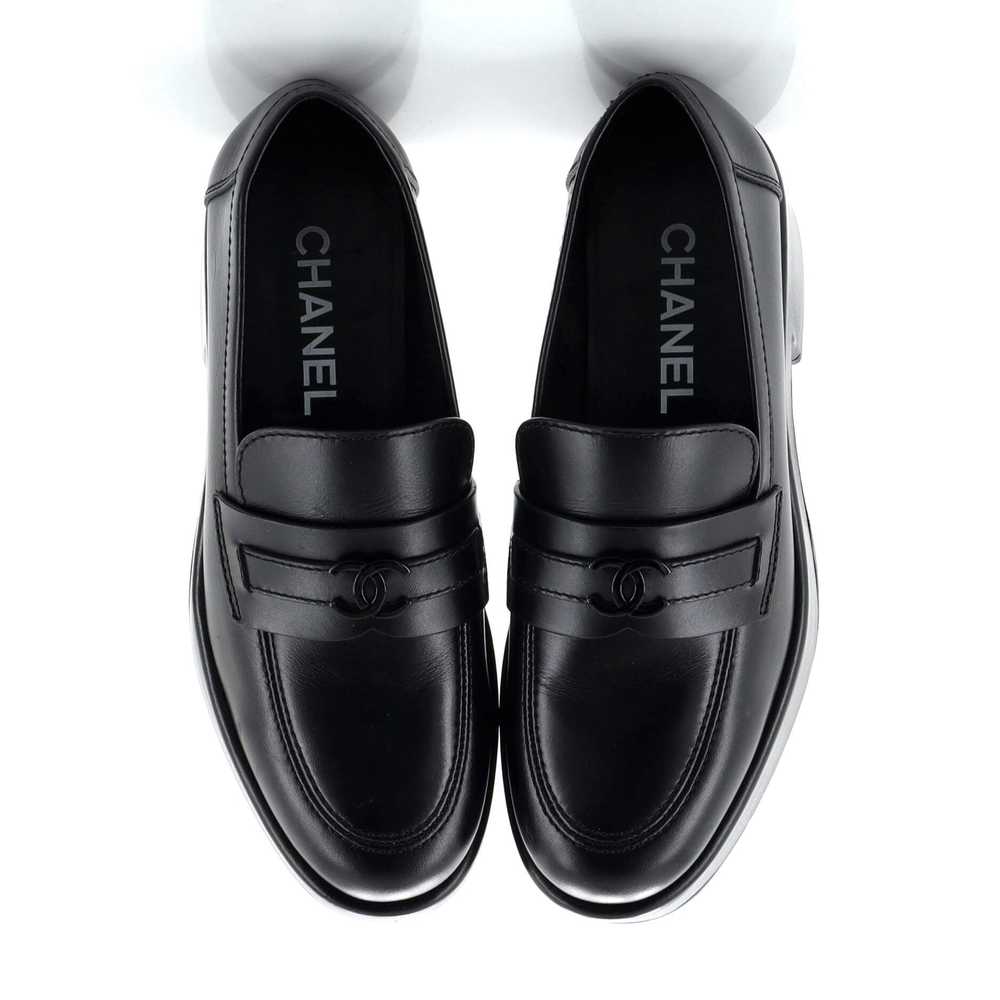 CHANEL Women's CC Platform Loafers Leather - image 2