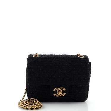 CHANEL Square Classic Single Flap Bag Quilted Twe… - image 1
