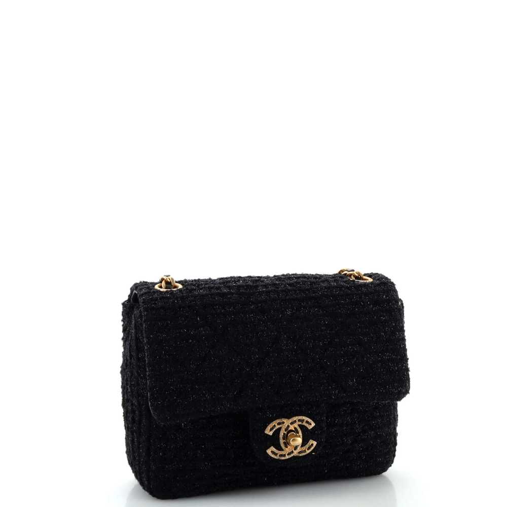 CHANEL Square Classic Single Flap Bag Quilted Twe… - image 3
