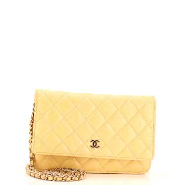 CHANEL Wallet on Chain Quilted Iridescent Caviar