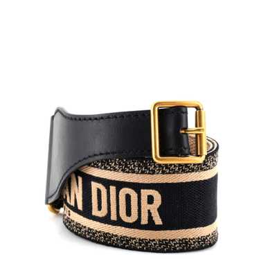 Christian Dior Logo Belt Embroidered Canvas Extra 
