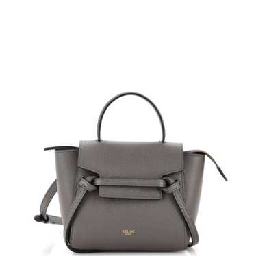 CELINE Belt Bag Textured Leather Pico