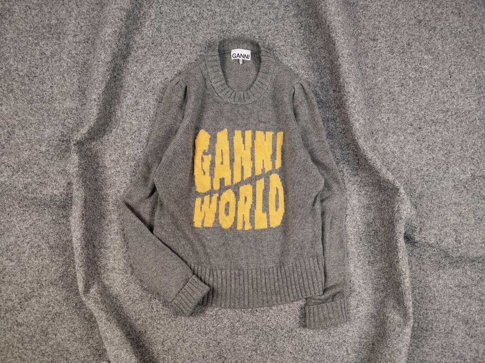 Designer × Ganni × Luxury Ganni World Design Gray… - image 1