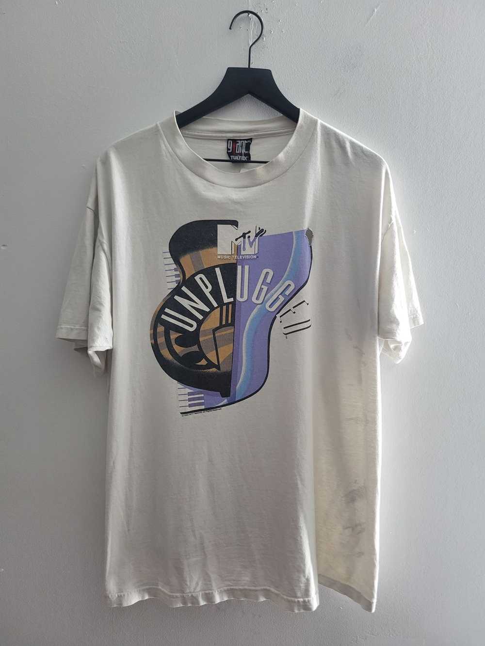 Vintage Vintage 90s mtv unplugged promo T-shirt - image 1