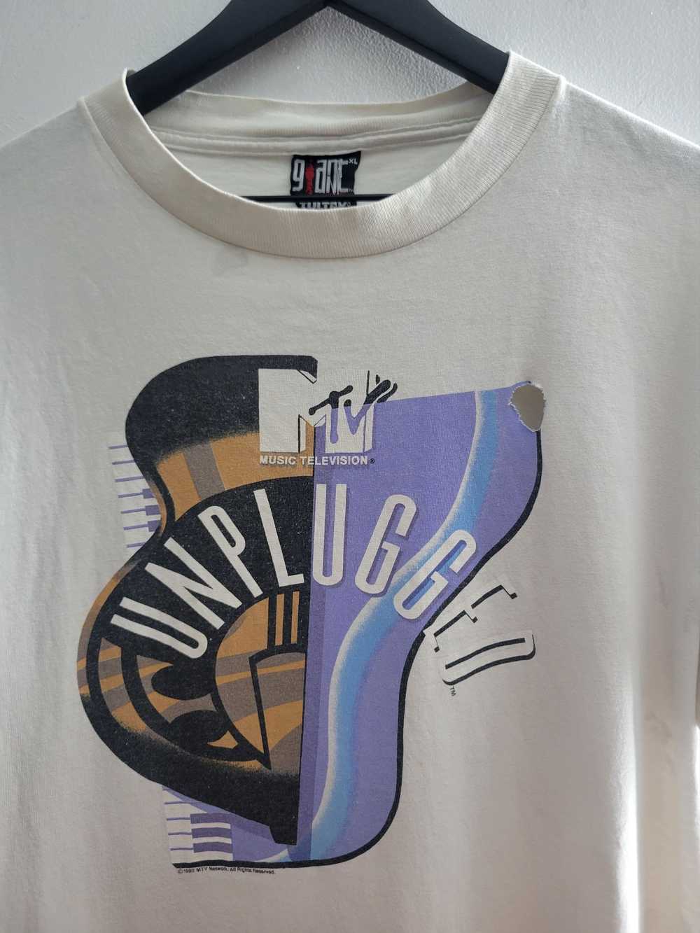 Vintage Vintage 90s mtv unplugged promo T-shirt - image 3