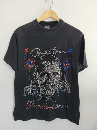 Obama × Rap Tees × Vintage Vintage bedazzled Obama
