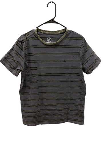Volcom Volcom Shirt Adult Medium Gray Green Strip… - image 1