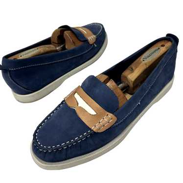 Sebago Sebago Blue NUBUCK Leather Boat Shoe DOCKS… - image 1