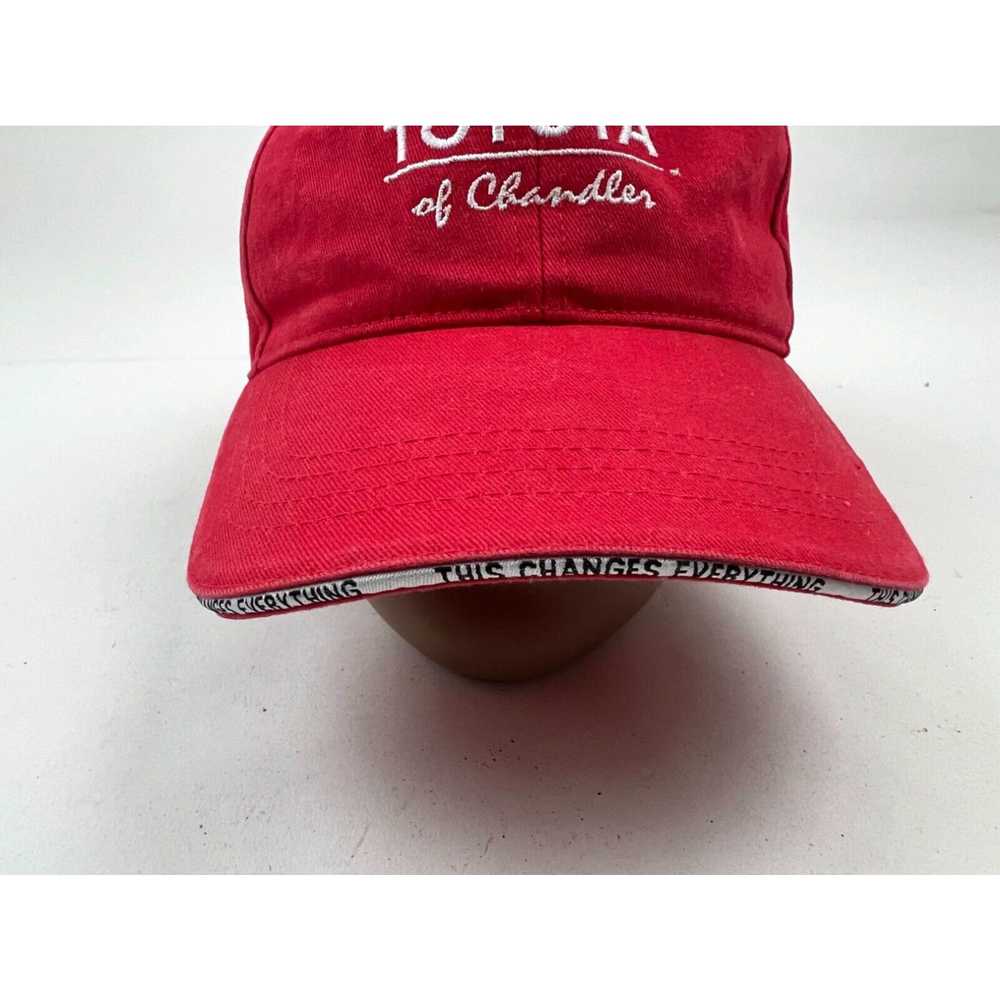 Vintage Toyota Hat Cap Strapback Red Adjustable E… - image 2