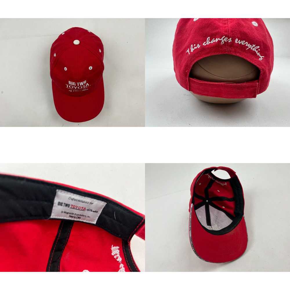 Vintage Toyota Hat Cap Strapback Red Adjustable E… - image 4
