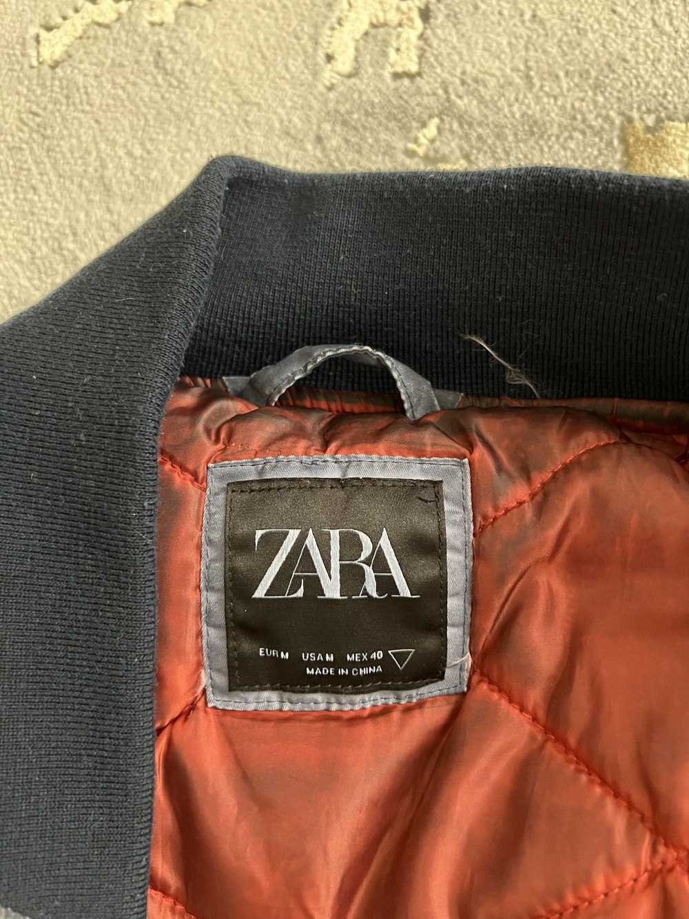 Zara Zara Vintage Effect Bomber Jacket - image 4