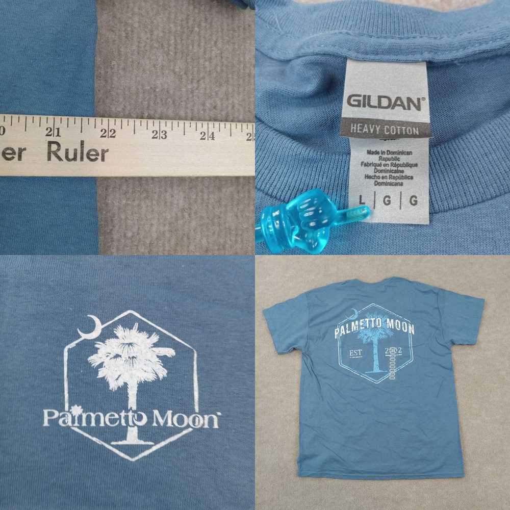 Gildan Palmetto Moon T-shirt Mens Large Blue Crew… - image 4