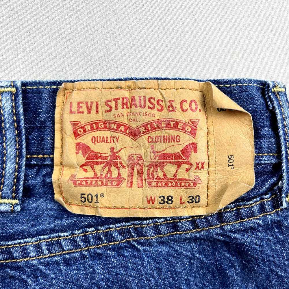 Levi's Levis 501 Jeans Mens 38x30 Blue Denim Orig… - image 3