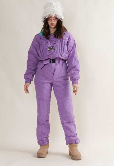 Vintage 90s Etirel Purple One Piece Snow Suit, Wom