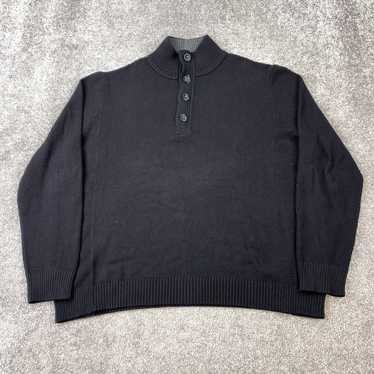 Vintage Carbon 2 Cobalt Henley Knit Sweater Men's… - image 1