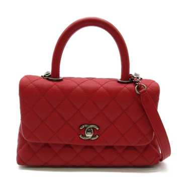 CHANEL Coco Handle 2way Shoulder Bag Red Caviar S… - image 1