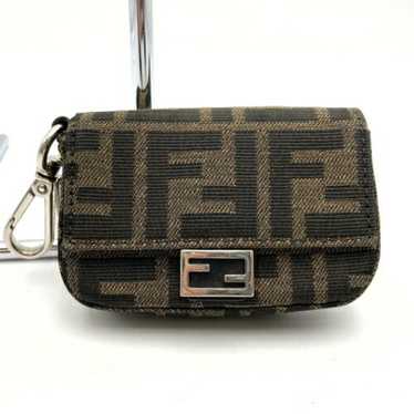 FENDI 7AR809 Pouch Key Case Zucca Canvas Leather … - image 1
