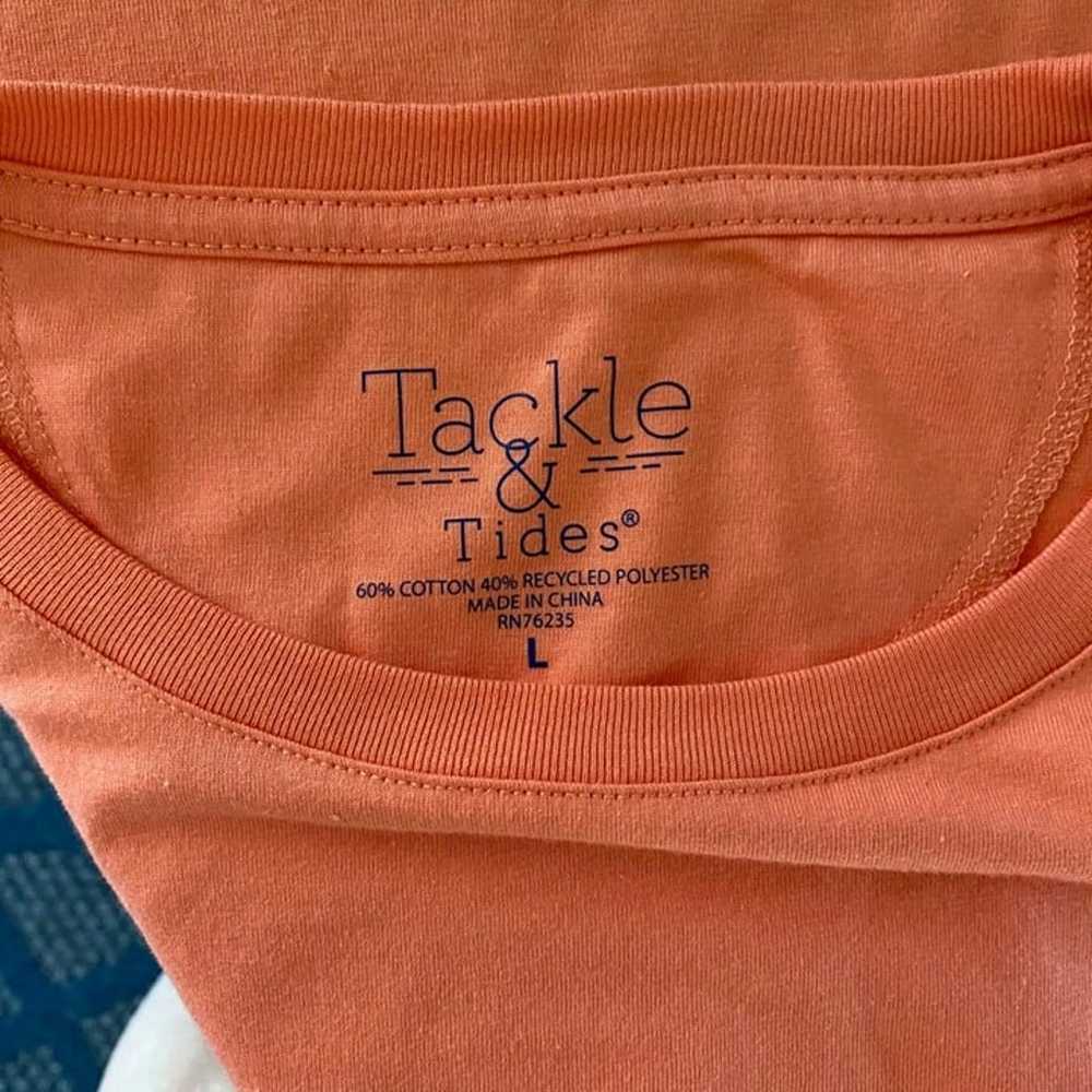 Tackle & Tides Short Sleeve Orange Tee Shirt Men'… - image 7