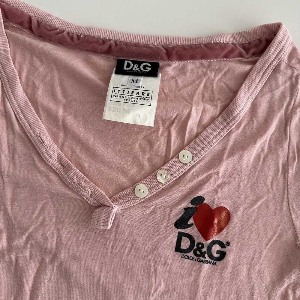 Designer × Dolce & Gabbana d&g pink quarter sleev… - image 2