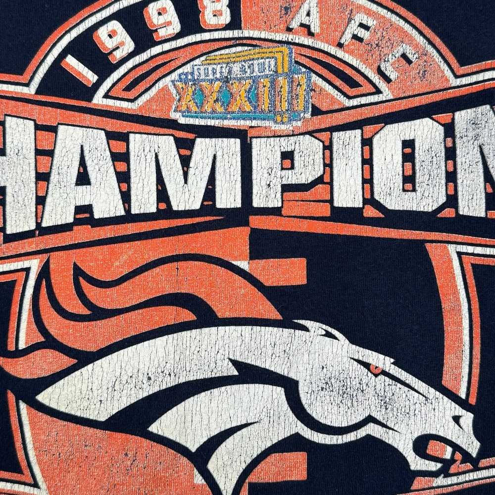 Vintage 1998 Denver Broncos AFC Champions Super B… - image 4