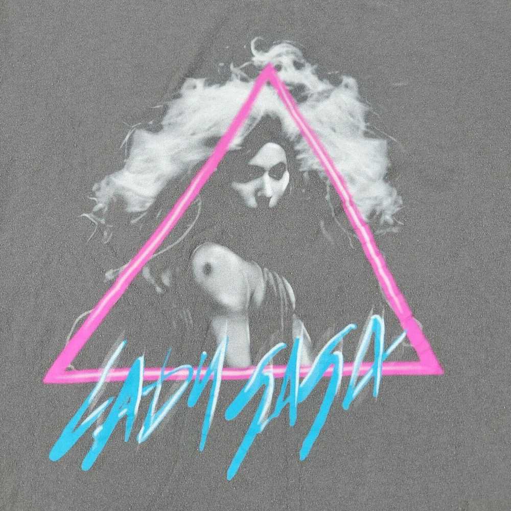 Spell Lady Gaga Shirt Womens XL Gray Graphic Tee … - image 2