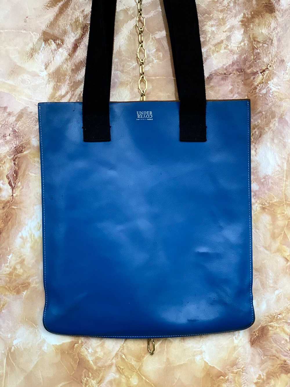 Undercover Undercover leather blue tote shoulder … - image 1