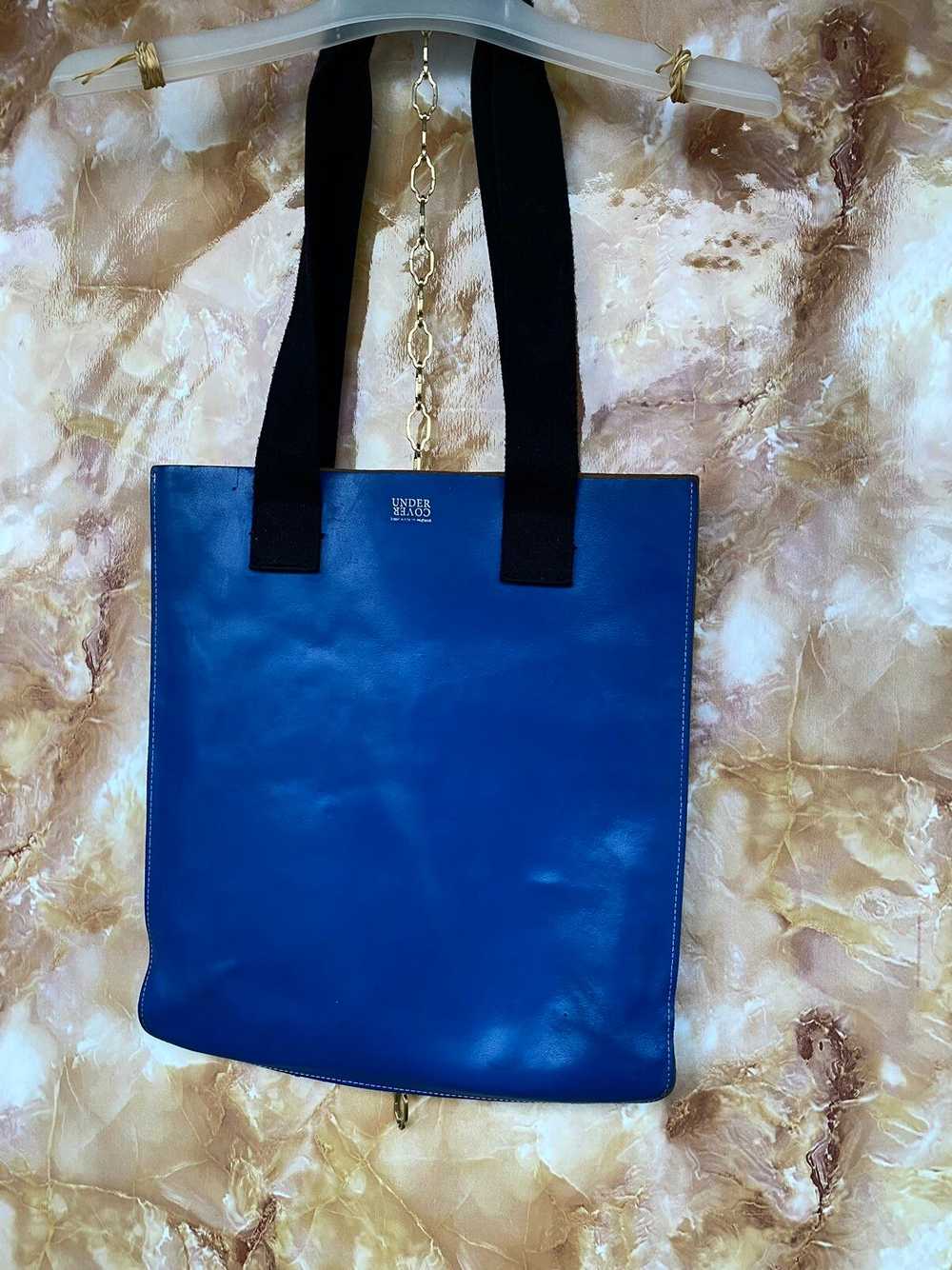 Undercover Undercover leather blue tote shoulder … - image 3