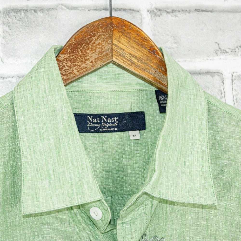 Nat Nast × Vintage NAT NAST 100% Linen Button up … - image 2