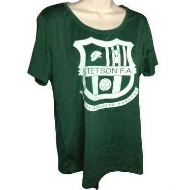 Other Stetson FA Soccer Club Tee Shirt Green Burn… - image 1