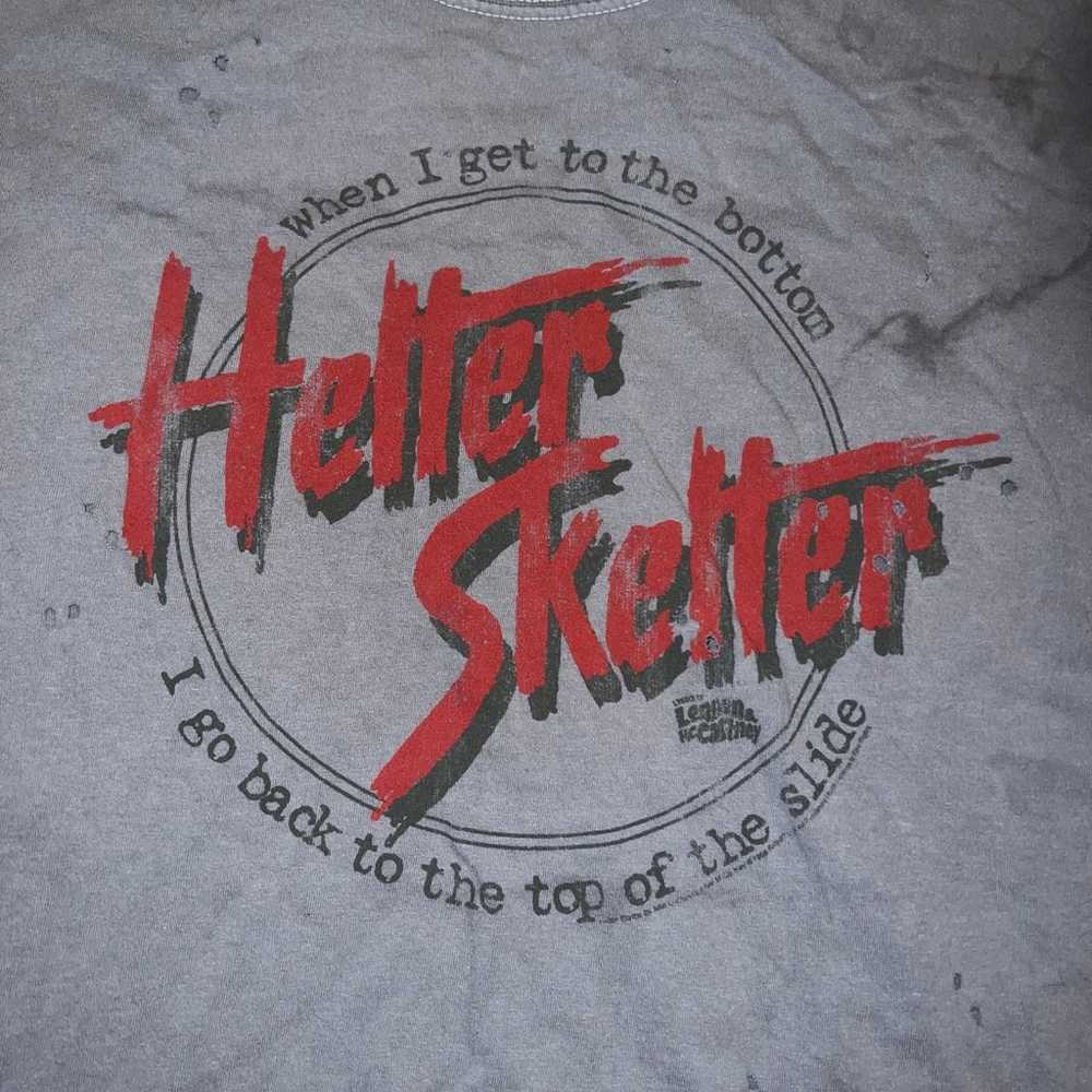Helter Skelter Grey Distressed Short Sleeve Women… - image 2