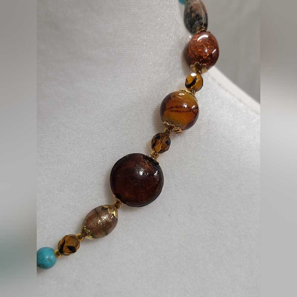 Vintage Vintage Mixed Material Beaded Necklace - image 2