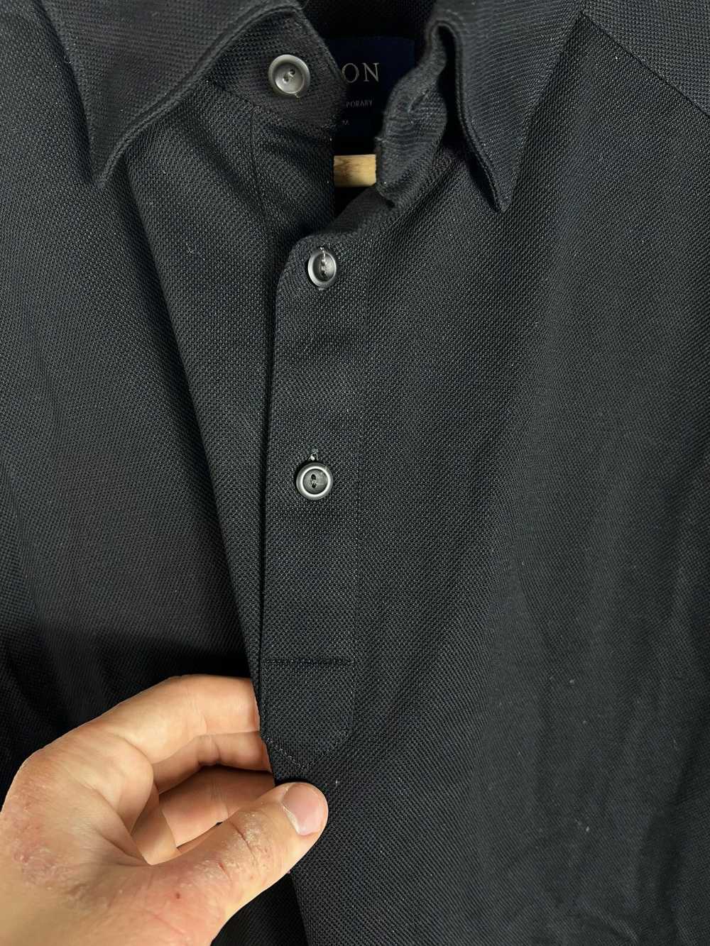 Eton × Luxury Eton Design Black Polo Shirt - image 4