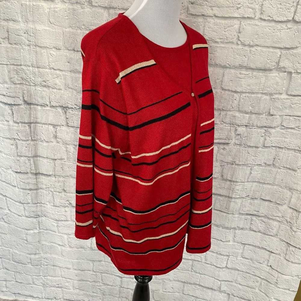 Other Sag Harbor women XL 3/4 sleeve layered stri… - image 4