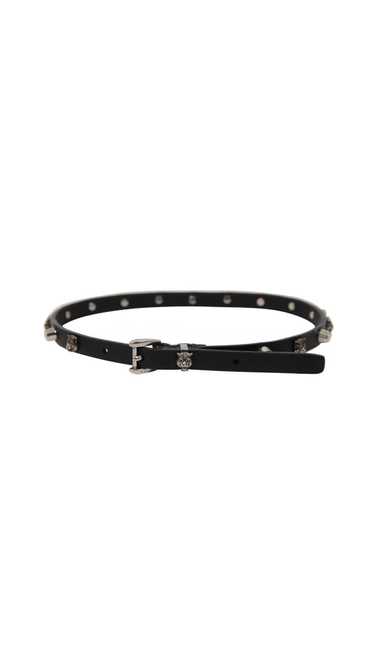Gucci Feline Tiger Head Choker Necklace Black Leat