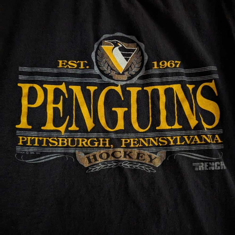 Vintage Pittsburgh Penguins size L T-shirt - image 2