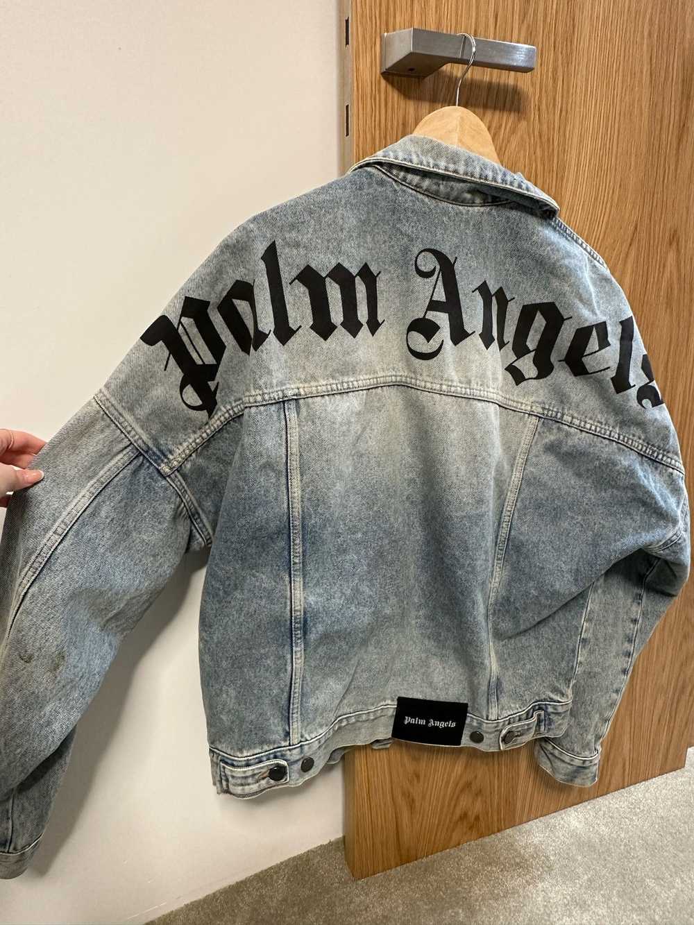 Palm Angels Palm angels logo denim jacket - image 2