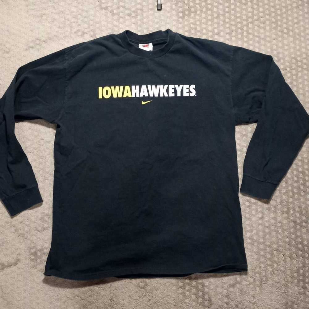 Vintage Team Nike Iowa Hawkeyes Long Sleeve Shirt… - image 1