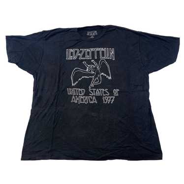 Led Zeppelin USA 1977 Graphic Band Tee Thrifted V… - image 1