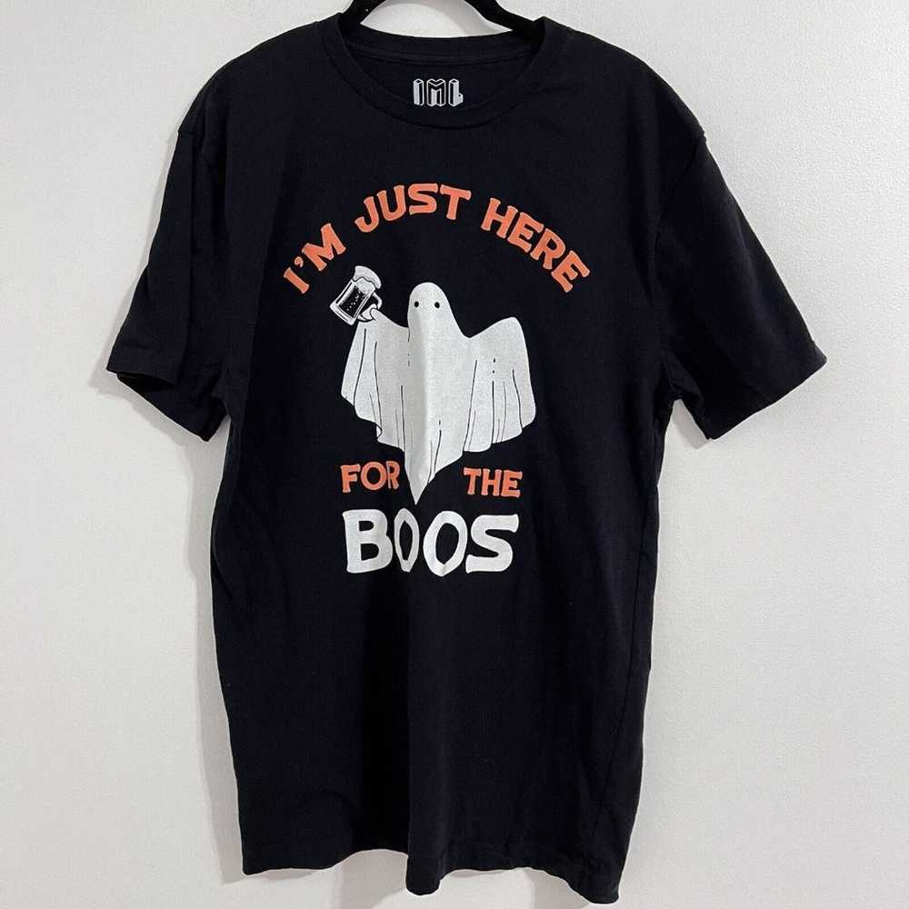 IML Black Funny Halloween T-shirt Size L Haunted … - image 1