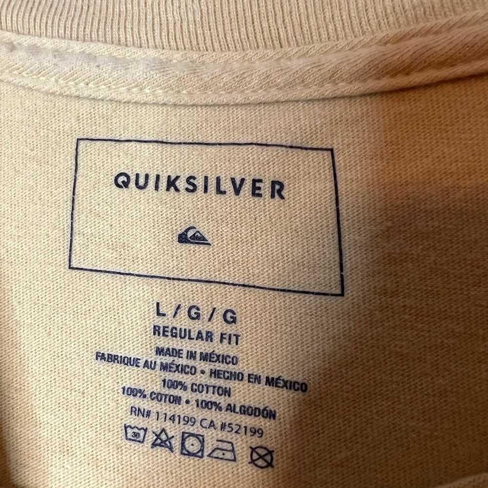 Yellow Quiksilver Tee Large - image 2