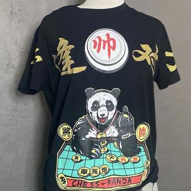 Y2K Graphic T by Heads or Tails Chess Panda T-Shi… - image 1